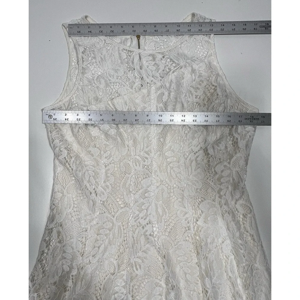 Gabby Skye White Lace Teen Dress‎ Size 16